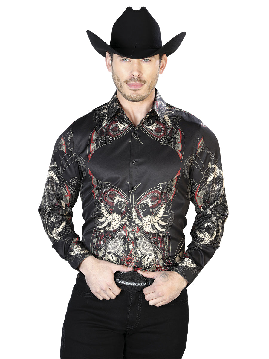 Black Casual Long Sleeve Shirt 43669