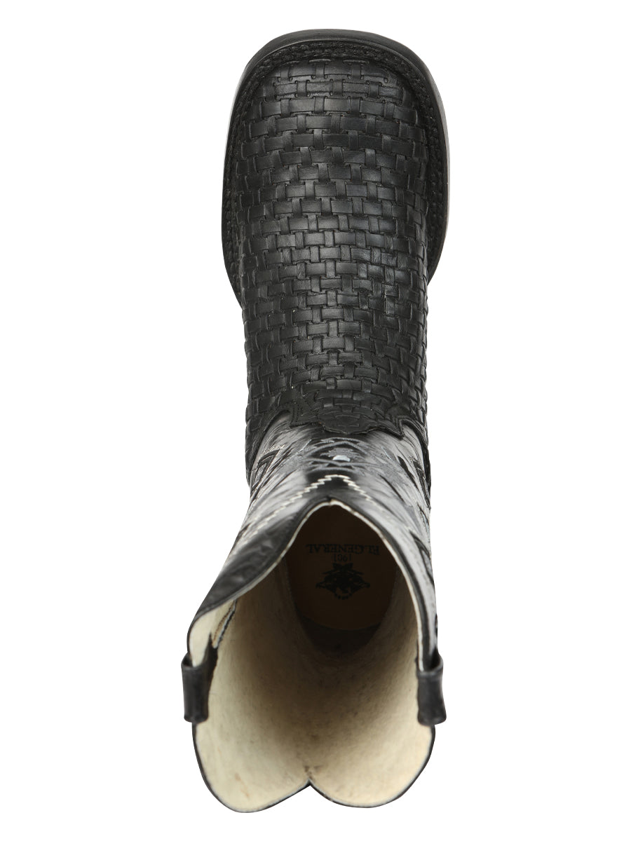 El General Men’s Petatillo Crazy Black Rodeo Boots 44884