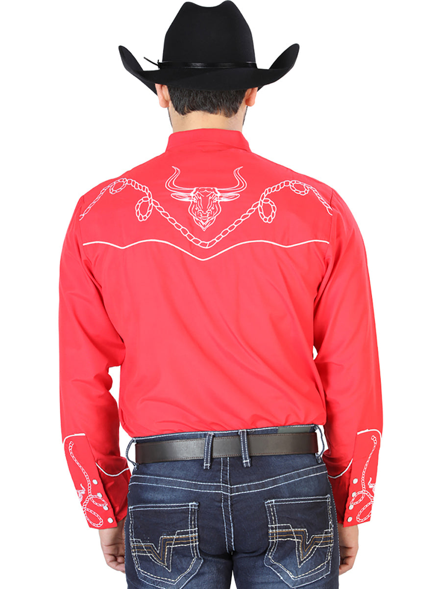 El Señor de los Cielos Embroidery Shirt Red/White 126713