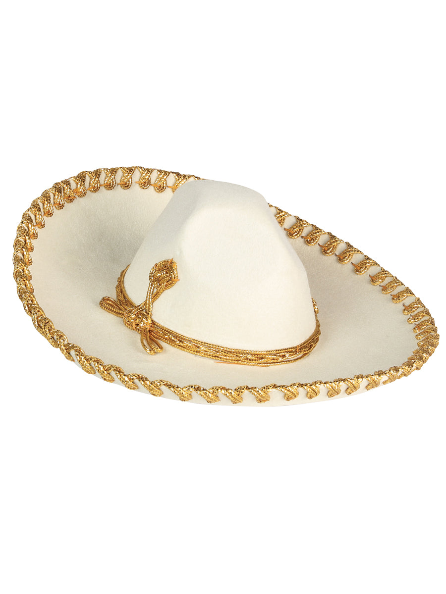 Kids
Mexican Charro Hat Velvet Ivory/Gold 602530