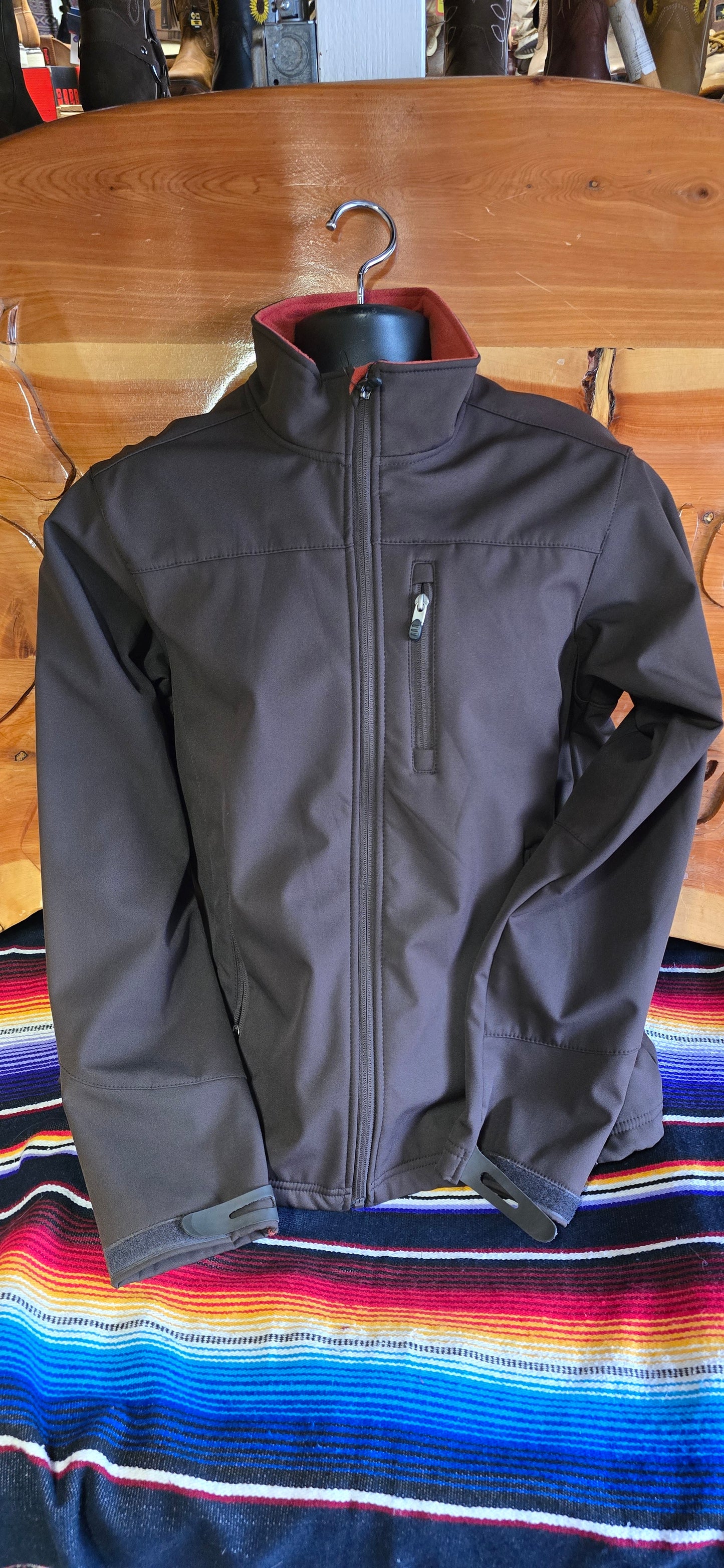 Men's Soft Shell Jacket - Brown/Rust