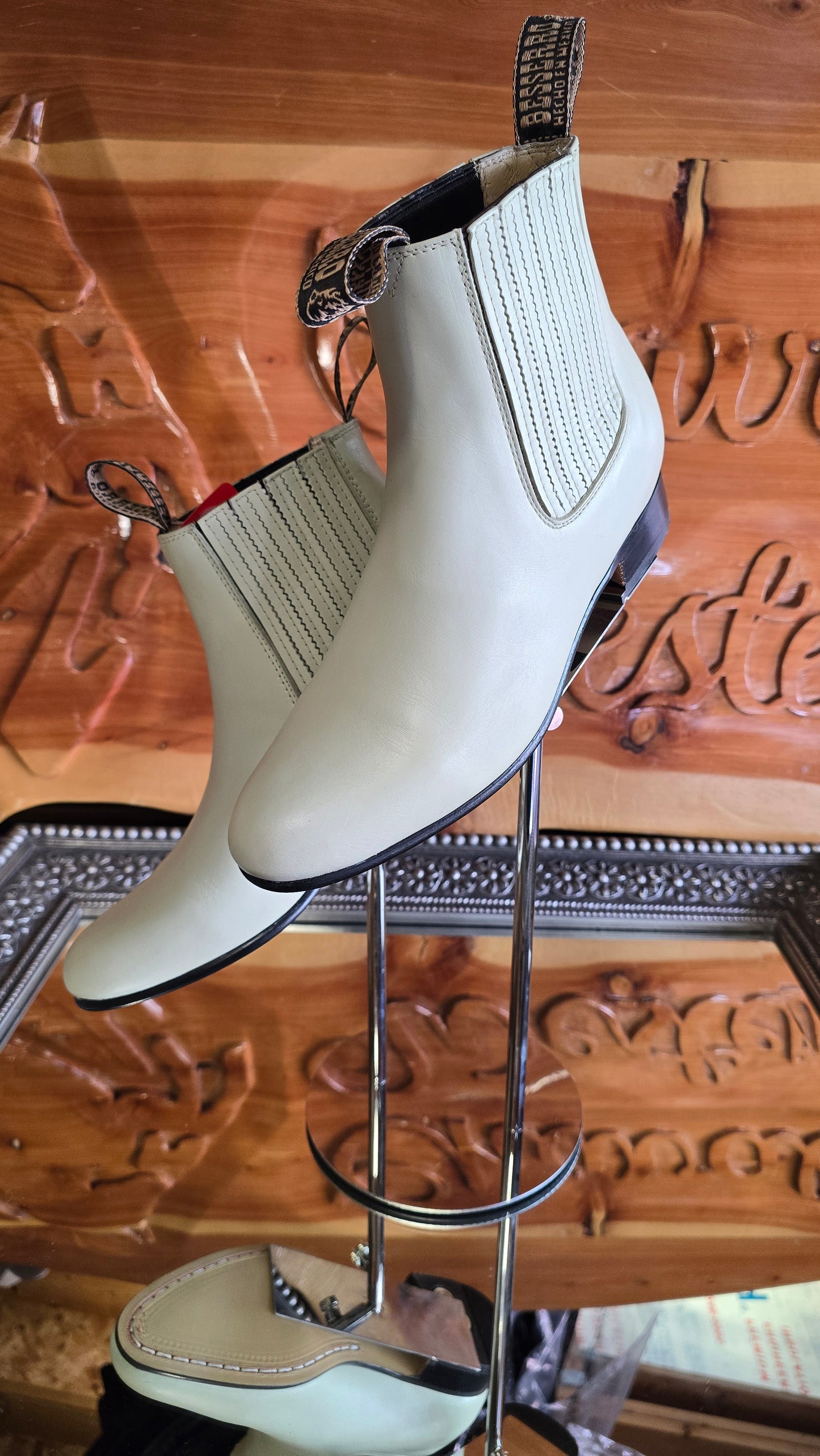 Botin Charro - Hueso - Piel