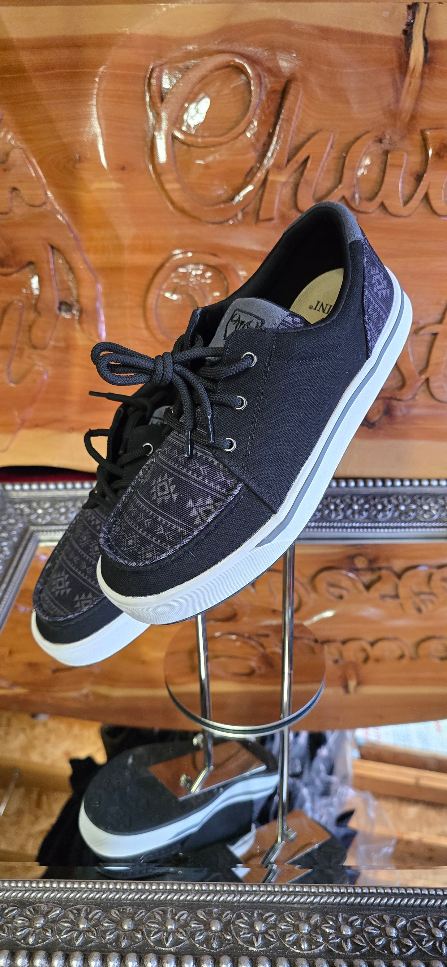 Mens Aztec Print Canvas Sneaker