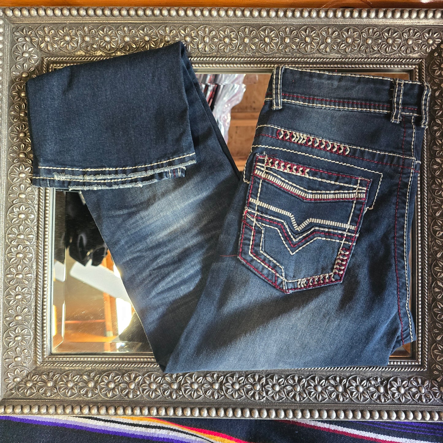 Holt Men's Blue Slim Boot Cut Jeans