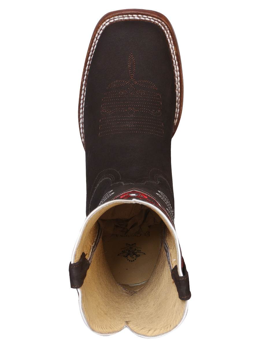 El General Womens Rodeo Boot- Suede Dark Brown 42978