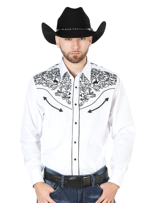 El Señor de los Cielos Embroidery Shirt White/Black 44188
