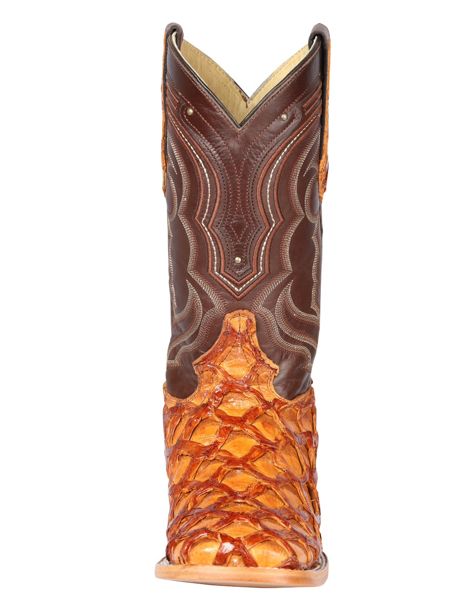 El General Men's Exotic Monster Fish Rodeo Boots - Honey 44606