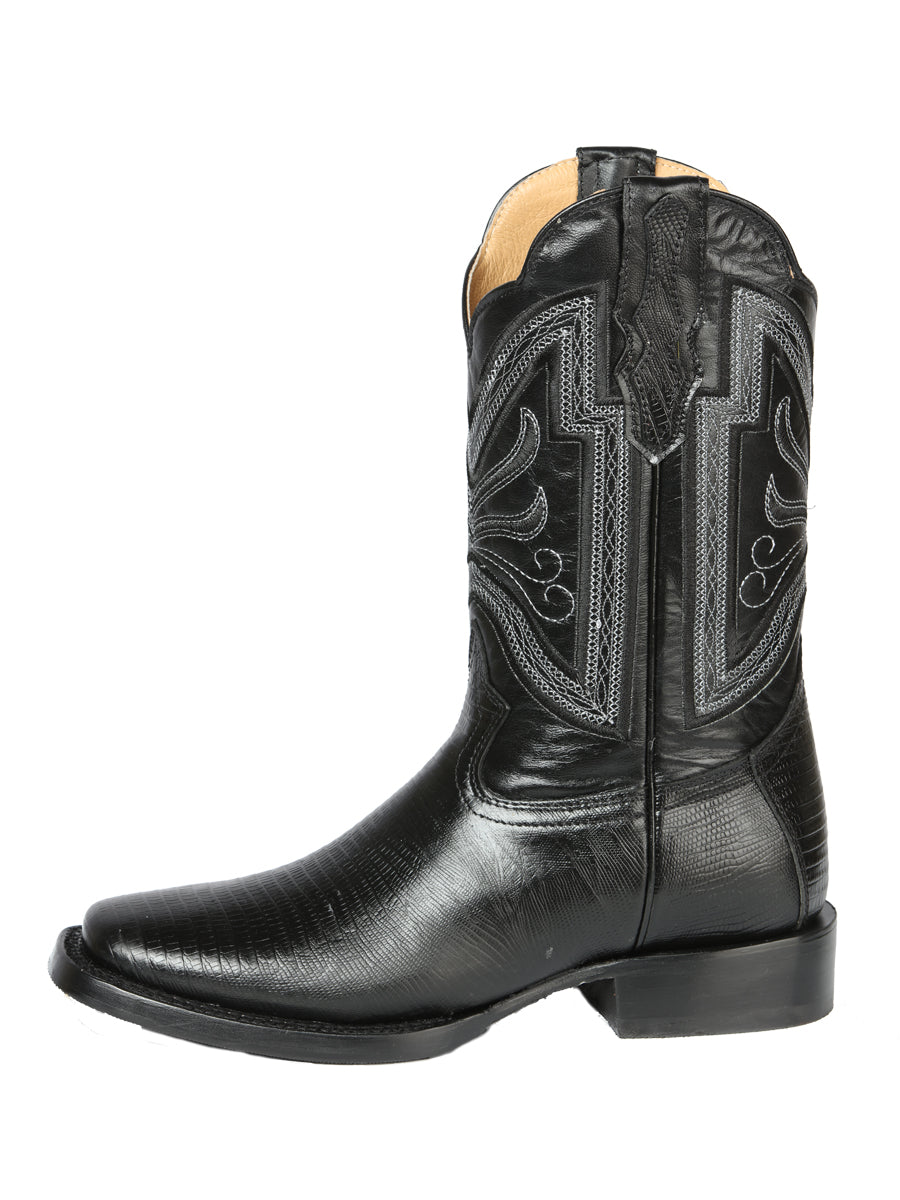 El General Men's Rodeo Boot - Imitation Lizard - Black 44666