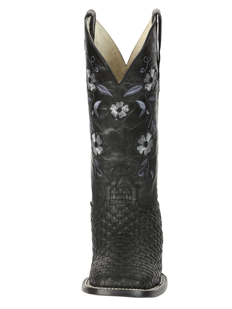 El General Women’s Rodeo Boots Petatillo - Black 44856