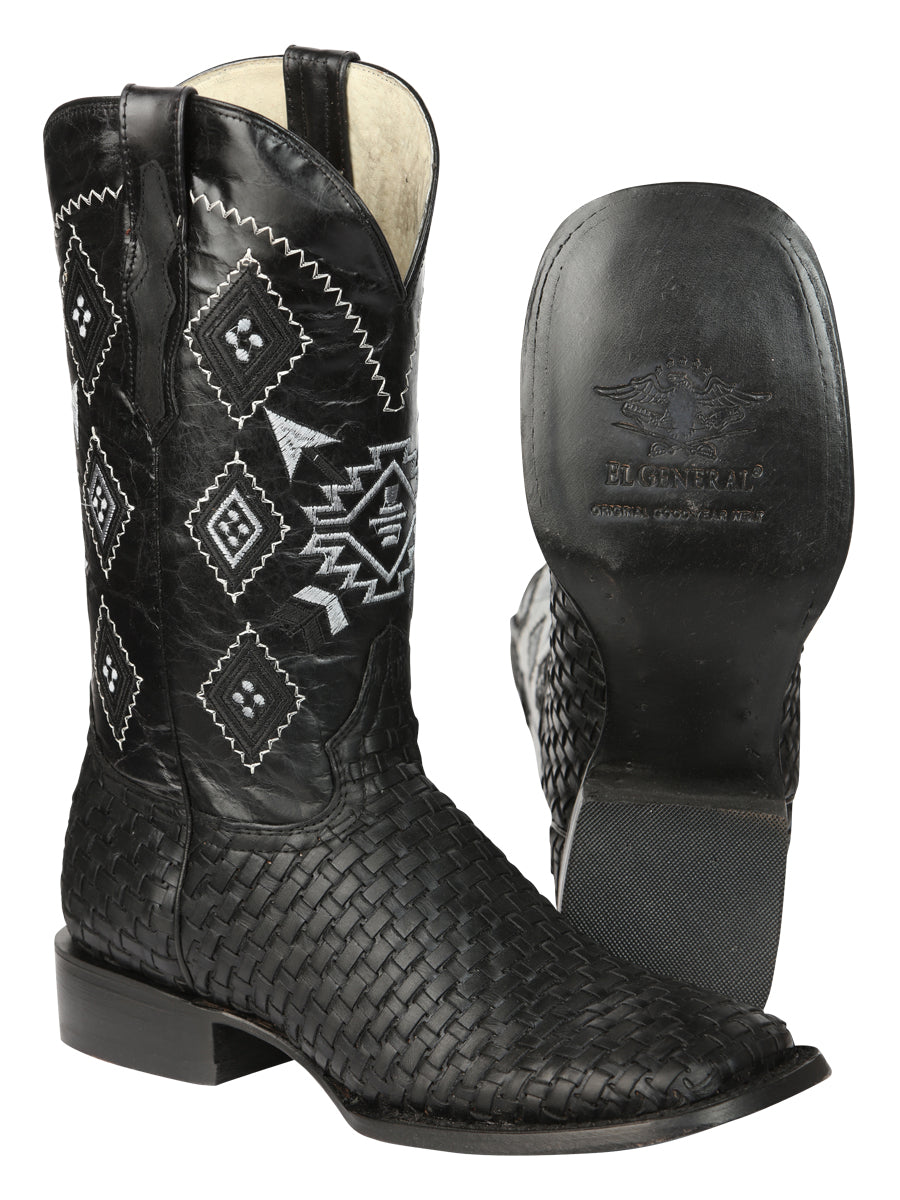 El General Men’s Petatillo Crazy Black Rodeo Boots 44884