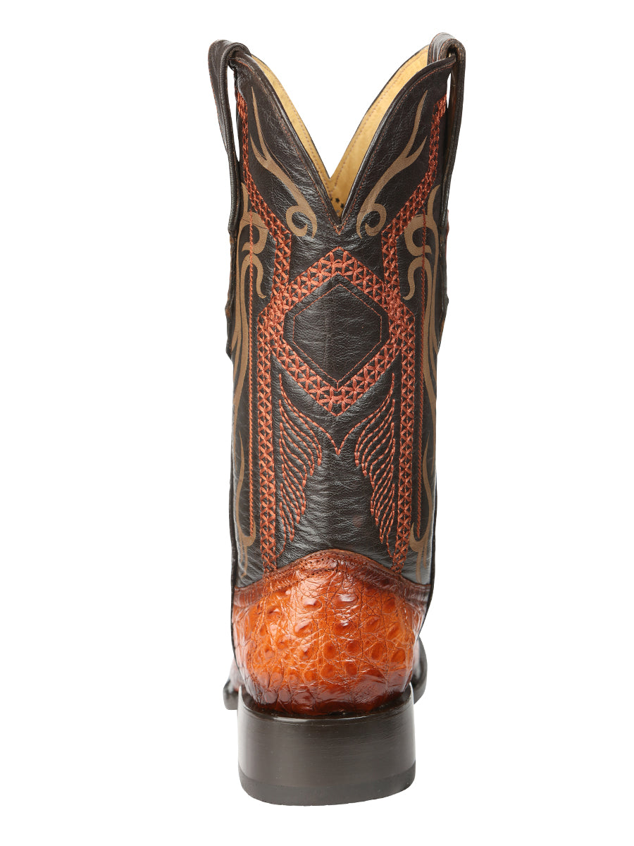 El General Men's Exotic Caiman Belly Cowboy Boots - Cognac  45080
