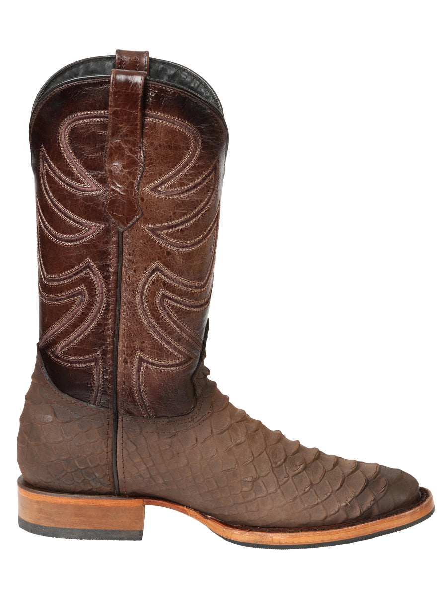 El General Men’s Rodeo Boot Imitation Python - Brown 45562