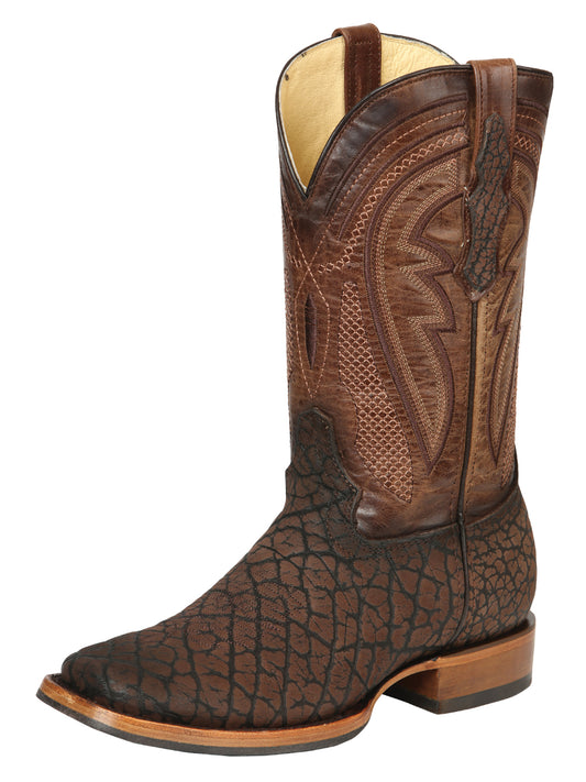 Men’s El General Rodeo Boot - Imitation Bull Neck Brown 45668