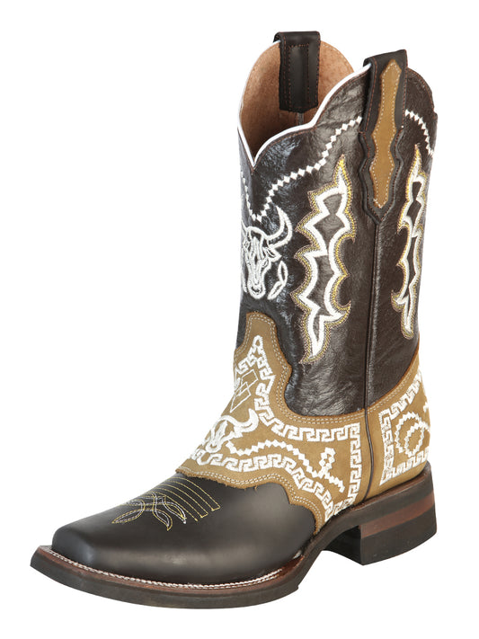 El General Rodeo Boot - Crazy Brown with Embroidery 51110