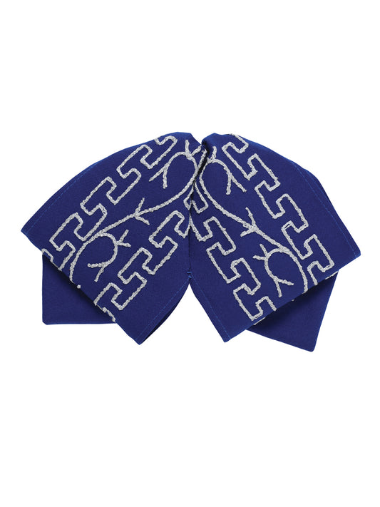 Adult 
Mexican Charro Bow Tie 100% Polyester Royal Blue/Silver  601115