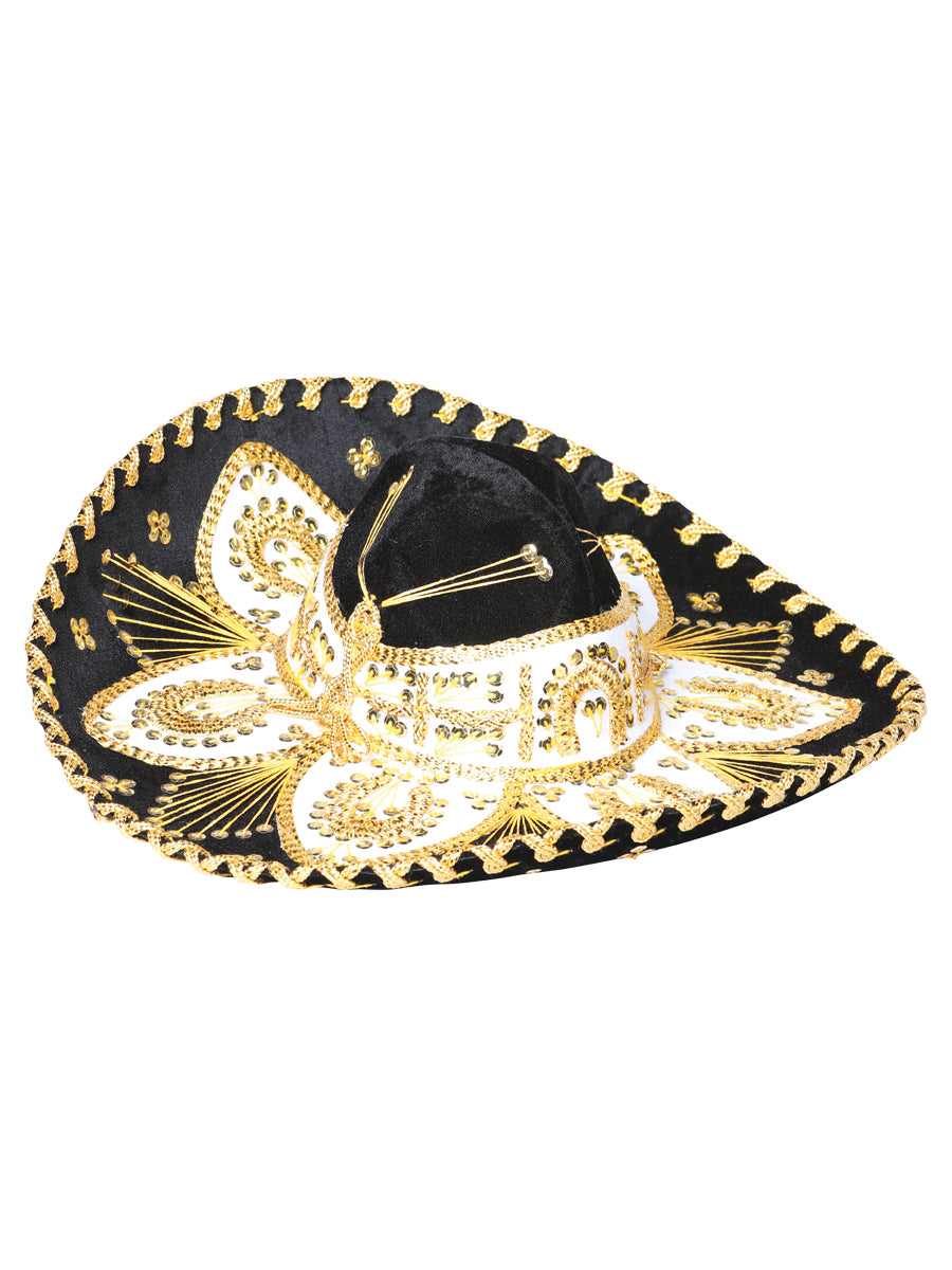 Youth 
Mexican Charro Hat Velvet Black/Gold 602533