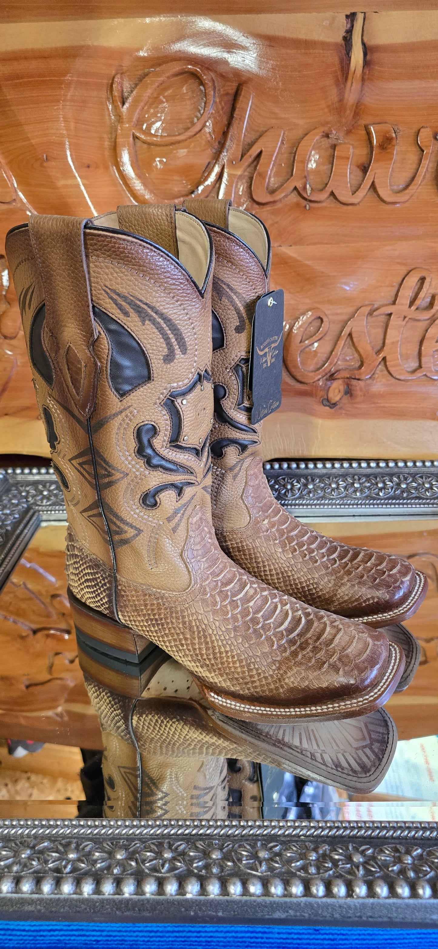 Bota Piel Python - Imit.