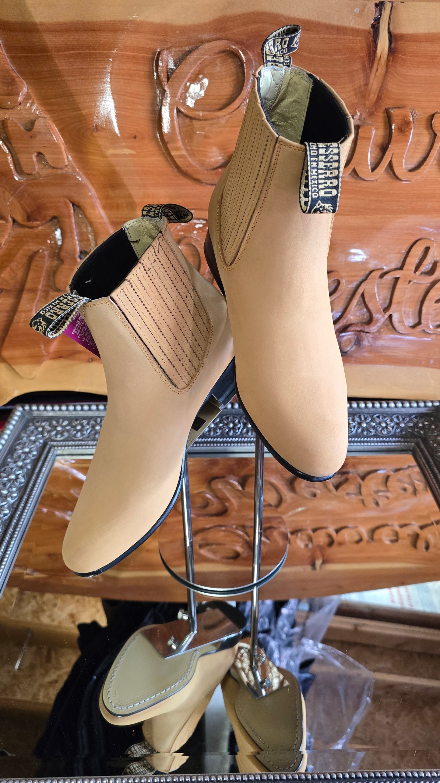 Botin Charro - Miel - Nobuck