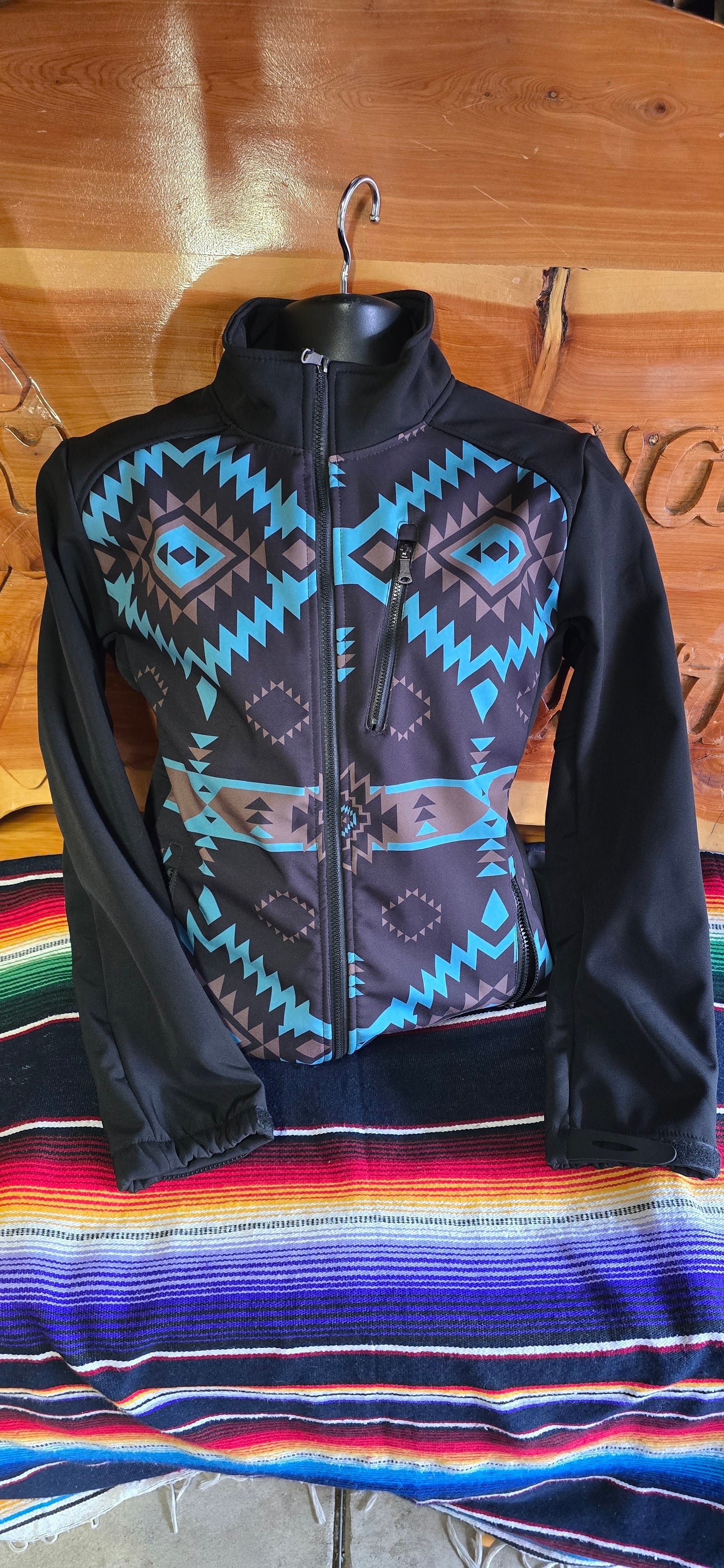 Men's Aztec Soft Shell Jacket - Black