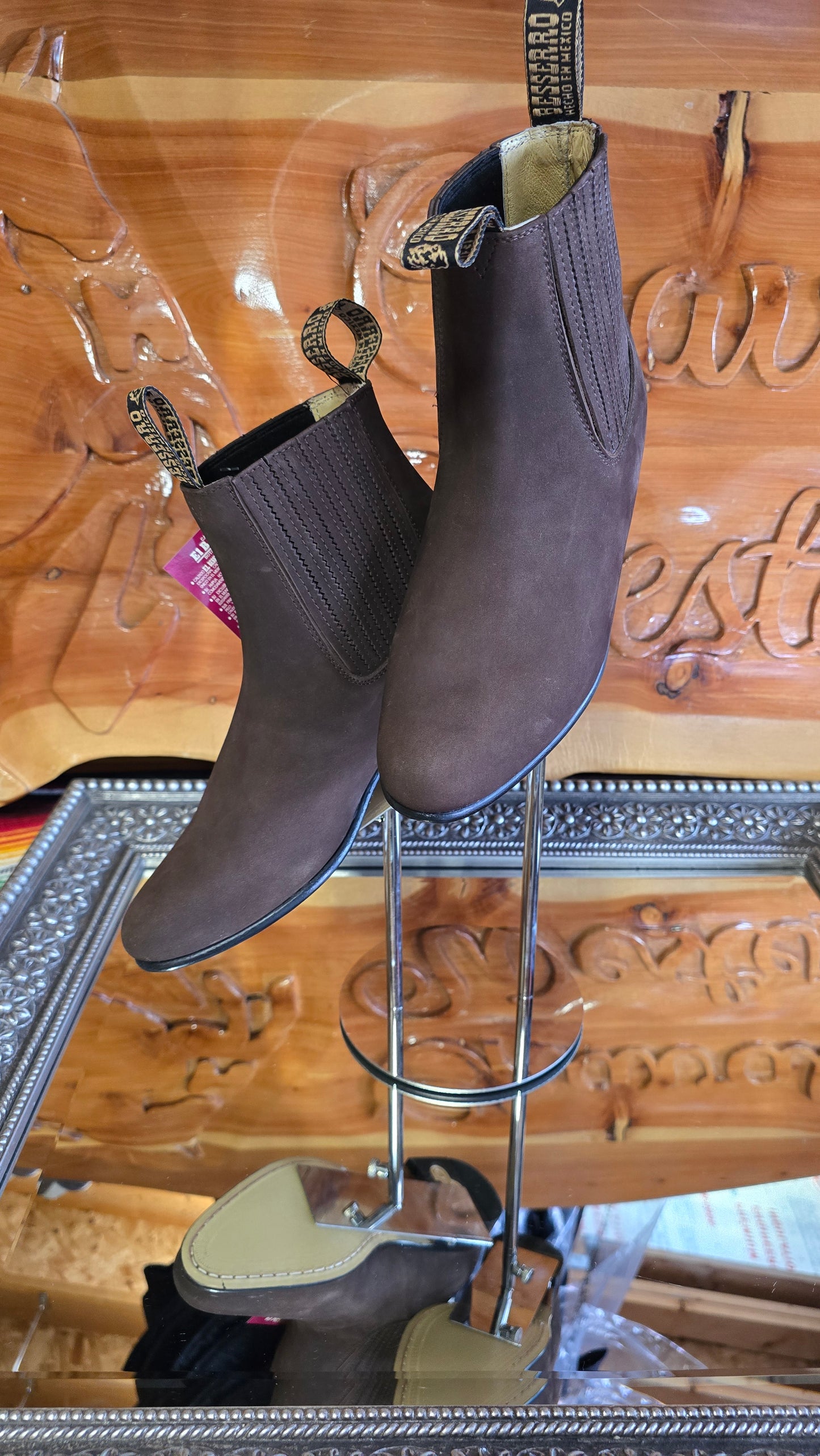 Botin Charro - Piel Nobuck - Tabaco