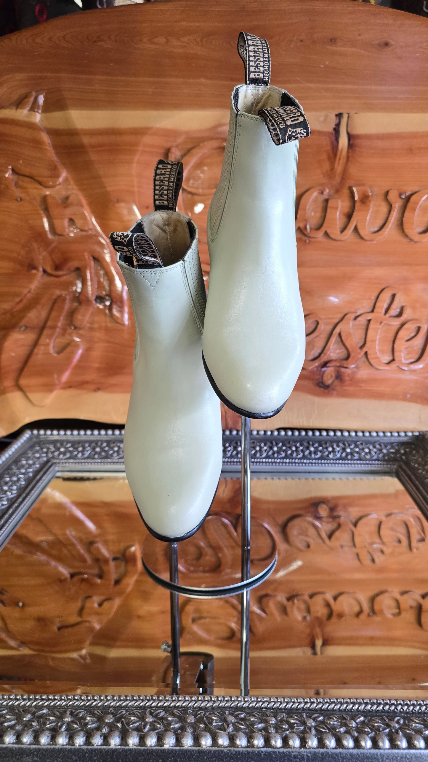 Botin Charro - Hueso - Piel