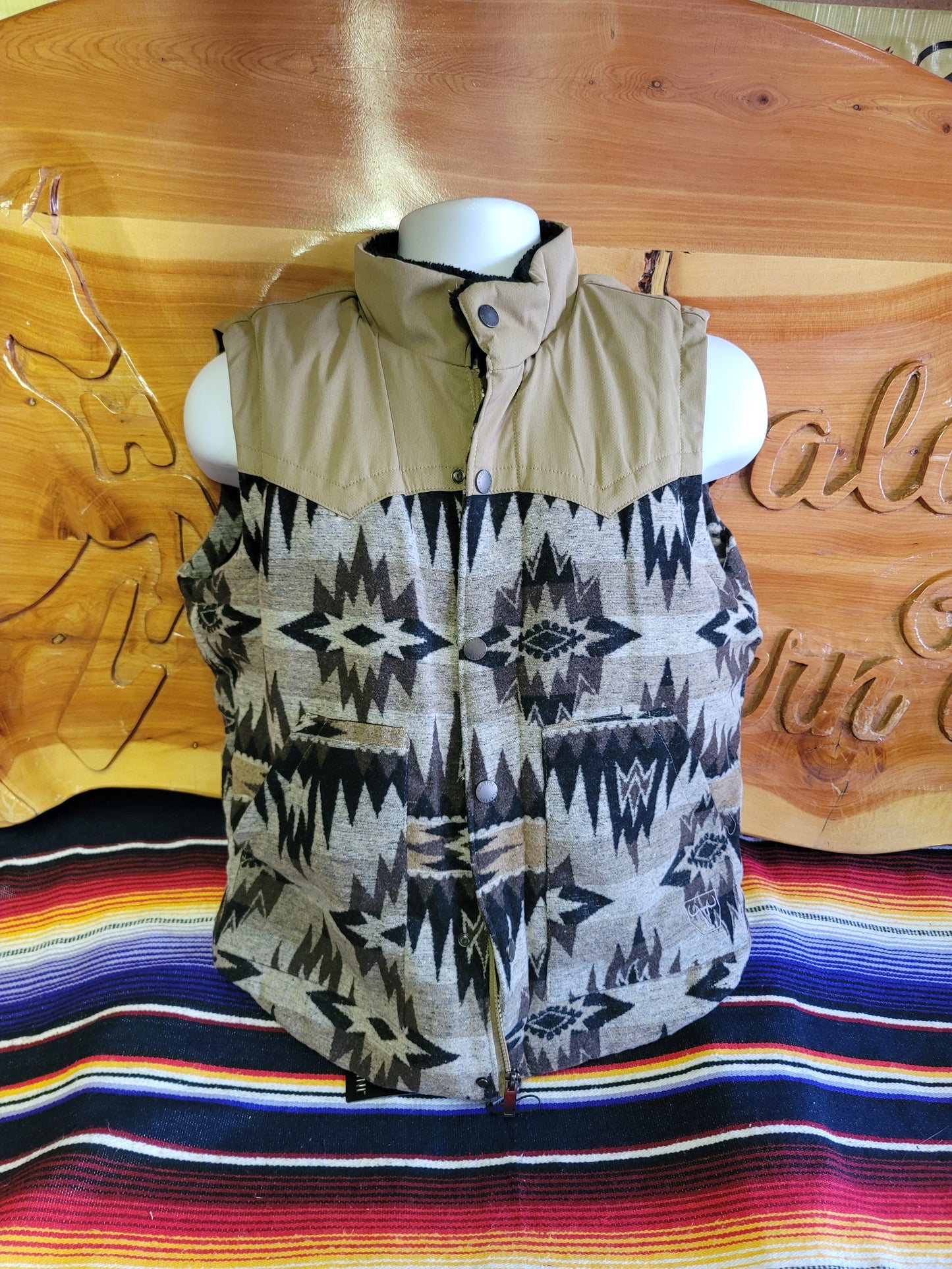 Men's Aztec Vest - Khaki