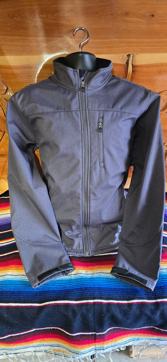 Men's Soft Shell Jacket - Dark Gray/Black