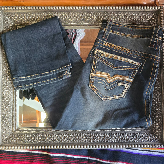 Holt Men's Dark Stone Straight Boot Cut Jeans