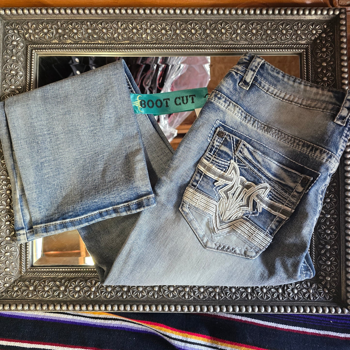 Holt Men's Light Blue Slim Boot Cut Jeans