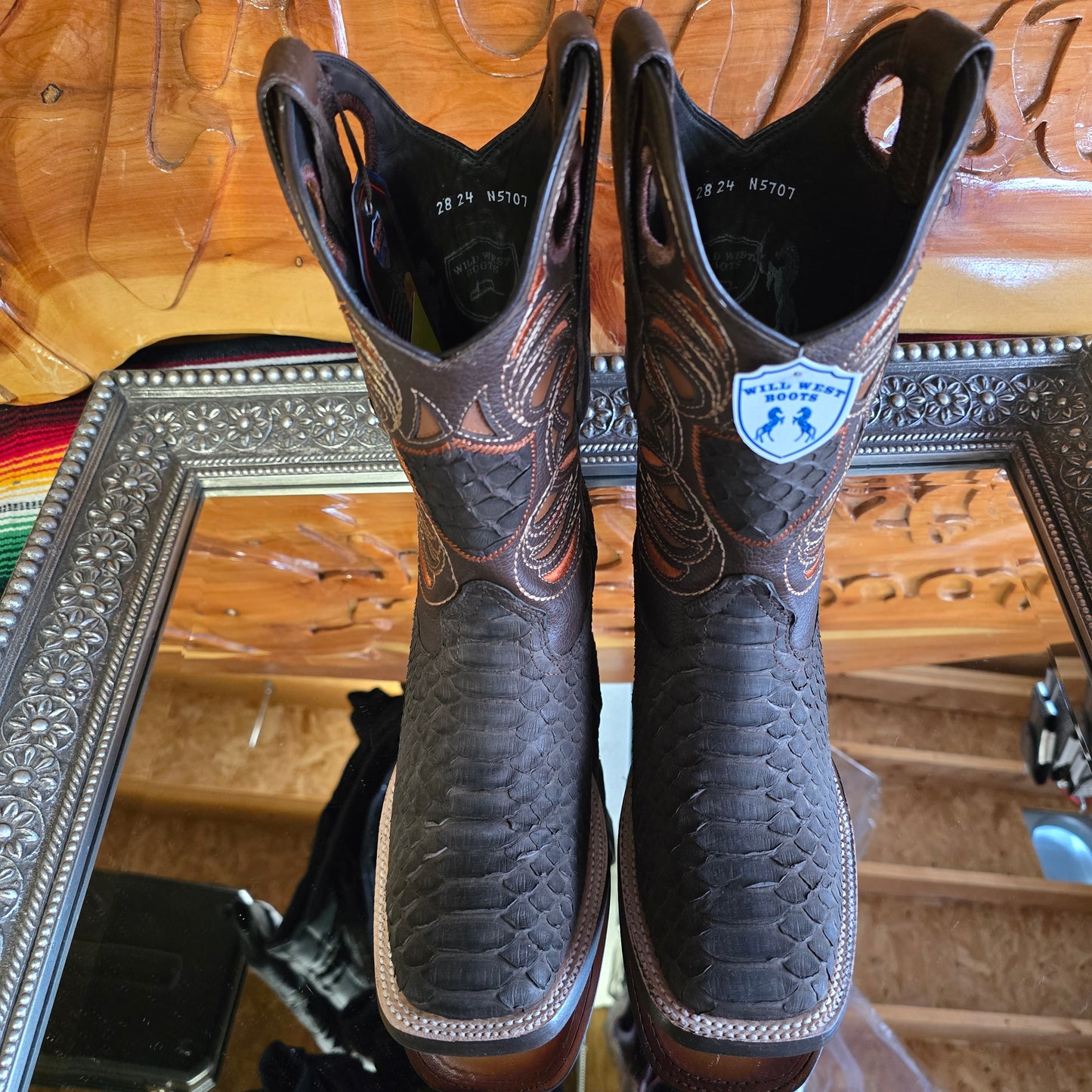 Bota Exótica - Phyton - Cafe