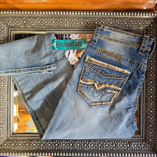 Holt Men's Blue Slim Boot Cut Jeans